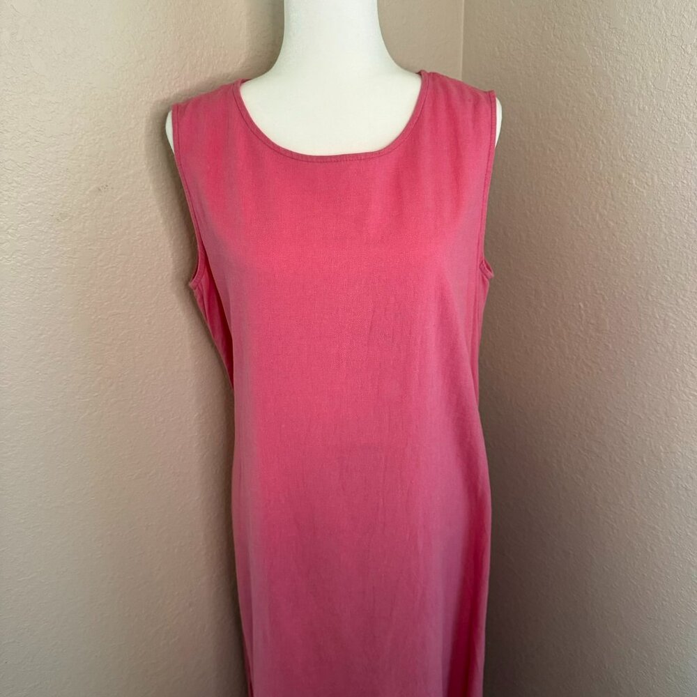 Pink Linen blend Coldwater Creek Dress